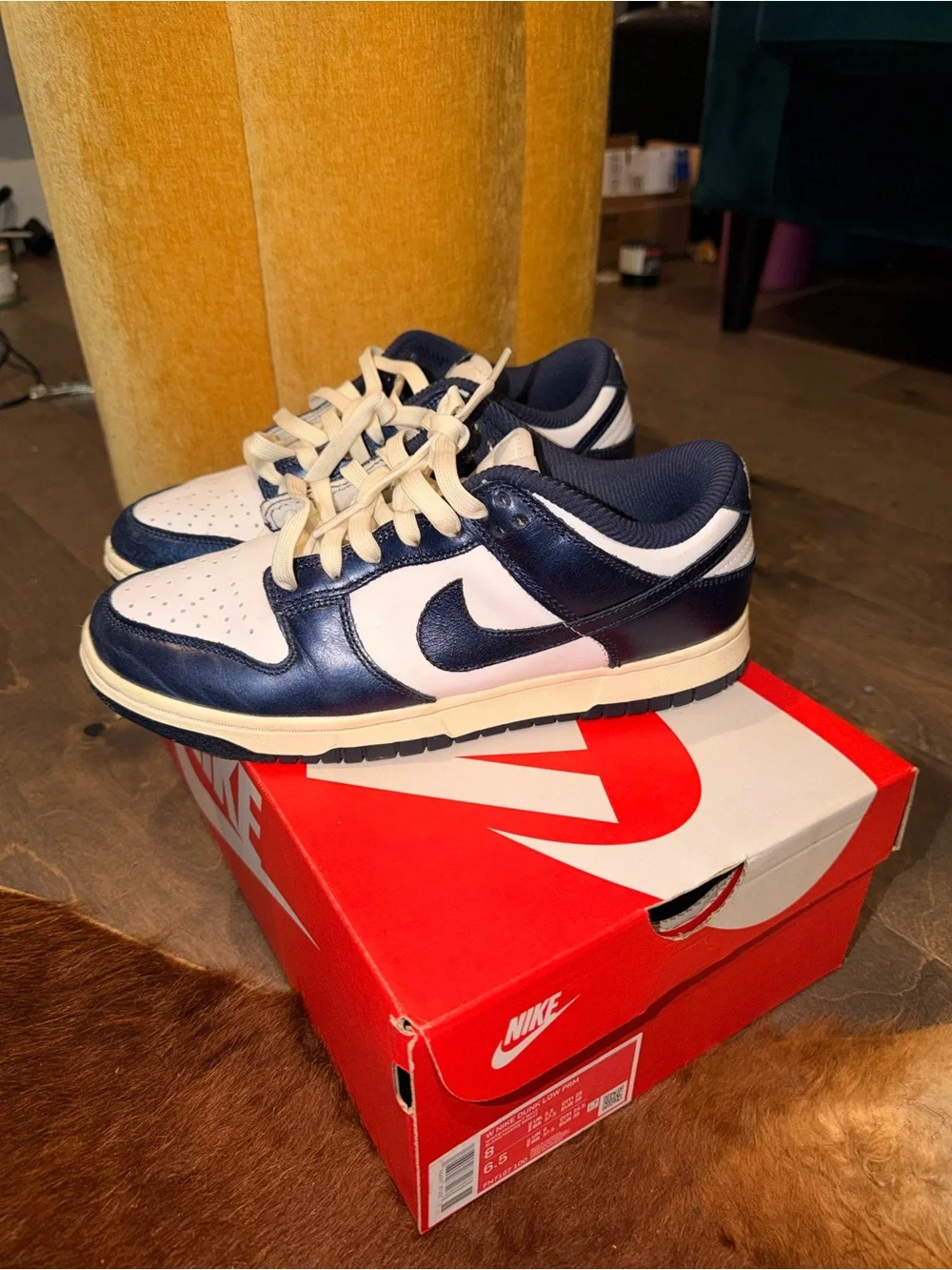 Nike Dunk Low Navy White Sneakers